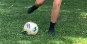 how to shoot a soccer ball with the laces