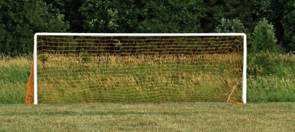 a full-size soccer goal