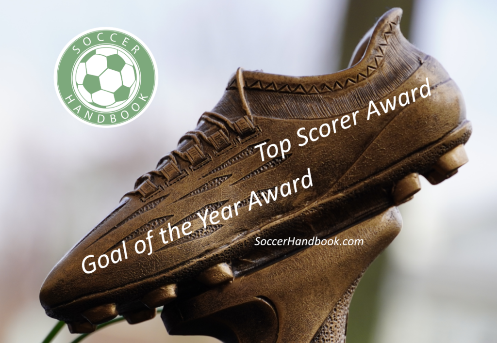 end of season soccer award: Goal of the year award, top scorer award