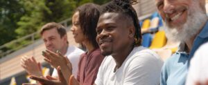 youth soccer parents watching game