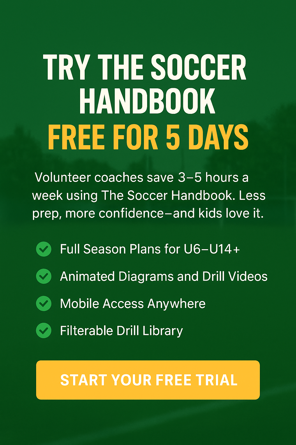 The Soccer Handbook 5 day Free Trial Fall 2025